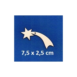 SKLEJKA #3mm Gwiazda Betlejemska 7,5x2,5cm  zawieszka, gwiazda 7,5x2,5cm / 9595